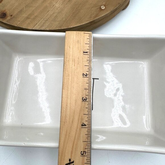 White "EAT" Loaf Pan Rae Dunn Heavy Durable All Purpose - Picture 9 of 9